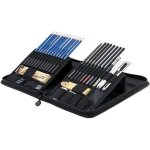 Ensemble de crayons de croquis, 40 pi�ces, kit de crayons de dessin et de croquis, kit complet compos� ...