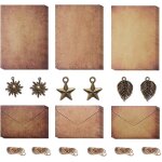 Ensemble de enveloppes de papier, 12 papier a lettre a5 6 enveloppes retro 6 pendentif en métal 6 corde ... Ensemble de enveloppes de papier, 12 papier a lettre a5 6 enveloppes retro 6 pendentif en métal 6 corde ...