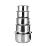 Ensemble de marmite a soupe en acier inoxydable avec couvercle, ustensiles de cuisine, marmite a rago�t, ...