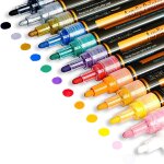 Ensemble de marqueurs de peinture acrylique, stylos de peinture permanents pour plastique, verre, c�ramique, ...