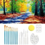 Ensemble d'outils de peinture a l'huile acrylique, 18x, toile d'aquarelle, gouache, bricolage d'artiste ...