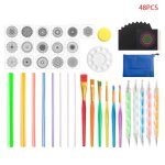 Ensemble d'outils a points mandala pour peindre les pierres de roche, pochoir, stylo a dessin, kit de ...