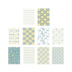 Ensemble de papier artistique r�tro vintage, 50 pi�ces, pour album journal intime, dessin ecriture, grille ...