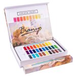 Ensemble de peinture a l'aquarelle premium, bo�te avec 30 pigments de couleurs pour artistes professionnels ...