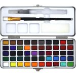 Ensemble de peinture a l'aquarelle, bo�te m�tallique portable, pigments a l'aquarelle, convient aux d�butants, ...