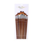 Ensemble de pinceaux acryliques, 1 sac / 13 pinceaux, brosse a cheveux en nylon, adapt� a la peinture ...