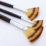 Ensemble de pinceaux a aquarelle en forme d'ventail, 3 pices, pinceaux a gouache a cheveux mixtes pour ...