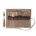 Ensemble de pinceaux bruns - pinceaux d'artiste en poils de nylon