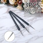 Ensemble de pinceaux a peinture, 3 pi�ces, manche en bois, mini crochet, stylo a ligne pour les d�tails, ...