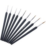 Ensemble de pinceaux de peinture d'artiste, pinceaux de peinture, brosse a cheveux de belette, stylo ...