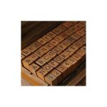 Ensemble de sceaux de 8 symboles de l'alphabet anglais, lot de 70 pi�ces, 10 num�ros 52, bo�te en bois, ...