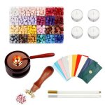 Ensemble de sceau, cuill�re a enveloppe scell�e, ensemble de po�le a chauffage, cire d'impression de ...