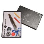 Ensemble de stylos de calligraphie rtro, stylo a plume avec 3 cachets de cire, cadeau d'anniversaire, ...
