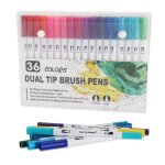 Ensemble de stylos de coloriage a pointe en feutre pour la calligraphie et la peinture, marqueurs d'art ...