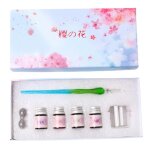 Ensemble de stylos a encre pour signature en verre de cristal, avec une bonne absorption d'encre, a paillettes ...