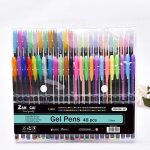 Ensemble de stylos gel marqueurs mtalliques, 48 couleurs, stylo a bille de couleur non pour croquis, ...