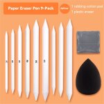 Ensemble de stylos a gomme en papier pour croquis professionnel, fournitures de papeterie, outil de dessin, ...