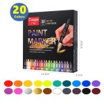 Ensemble de stylos de peinture de 20 couleurs, peint a la main, en c�ramique, graffiti, pierre de verre, ...