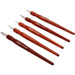 Ensemble de stylos plume, 5 stylos en bois, stylos de dessin animé et 5 plumes - idéal pour manga / bande ... Ensemble de stylos plume, 5 stylos en bois, stylos de dessin animé et 5 plumes - idéal pour manga / bande ...