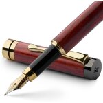 Ensemble de stylo - plume, bois de bambou de - plume moyenne, coffret cadeau; comprend 6 cartouches d'encre, ... Ensemble de stylo - plume, bois de bambou de - plume moyenne, coffret cadeau; comprend 6 cartouches d'encre, ...
