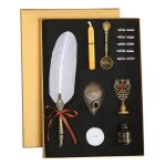 Ensemble de stylos a plume de calligraphie, cadeau d'anniversaire, style r�tro, trempage dans l'eau, ...