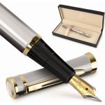 Ensemble de stylo plume, extra fine plume, comprend 6 cartouches d'encre et un convertisseur de recharge ...