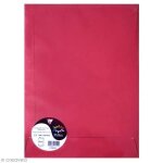 Enveloppe a4 - clairefontaine - pollen - 229 x 324 mm - 120 g - rouge groseille - 5 pcs