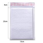 Enveloppes a bulles blanches en polylesser, sacs de courrier auto - scellants, rembourres pour magazine, ...