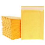 Enveloppes a bulles en papier kraft, 100 pi�ces, sacoches d'exp�dition rembourr�es avec sac de courrier ...