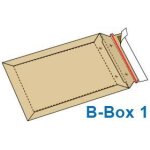 Enveloppe carton b - box 1 marron format 176x250 mm - lot de 5