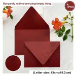 Enveloppes a doublure de fleur de pivoine, r�tro, rouge bordeaux, cr�atif, pour carte d'invitation de ...