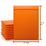 Enveloppes rembourr�es a bulles orange 50 pi�ces, emballage de cadeau, sac de rangement de courrier auto ...