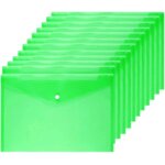 Enveloppes transparentes color�es avec fermeture a bouton - pression pour organiser vos documents ¿ ...