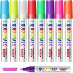 Erasable liquid chalk pens, double - tippe dry erase marker, chalk pens for blackboards, glass, mirrors, ...