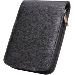 Ersan - topoomart etui en simili cuir pour 12 stylos a plume noir