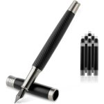 Ershi - 0. 5 mm f ensemble de stylo plume de luxe en métal avec 6 cartouches d'encre de 2. 6 mm pour ... Ershi - 0. 5 mm f ensemble de stylo plume de luxe en métal avec 6 cartouches d'encre de 2. 6 mm pour ...