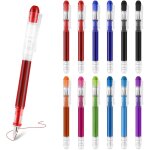 Ershi - 12 pices stylo plume jetables, couleur schage rapide, calligraphie, pointe fine pour journalisation, ...