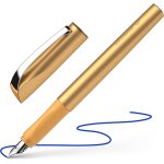 Ershi - 168621 ceod shiny stylo a plume (pour droitiers et gauchers, plume m, cartouche d'encre bleu ...