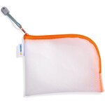 Ershi - 20028 - trousse de voyage a fermeture eclair - format a6 - transparent - orange - petite poche ...
