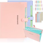 Ershi - 2pcs trieur 8 pochettes, a4 range document plastique classement extensible accordon organiseur, ...