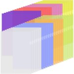 Ershi - 42 pcs chemise plastique pochette a4, 8 couleurs pochettes plastiques, dossier rangement documents, ...