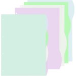 Ershi - 8 feuilles intercalaires en plastique, intercalaires classeur a4sparateurs planificateur 4 trous, ...