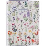 Ershi - - chemise cartonne a4 botanical wild flowers, chemise a rabats rigide, pochette cartonne 24 ...