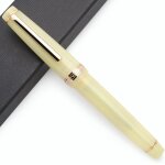 Ershi - jinhao 82 stylo - plume en acrylique avec plume en iridium (plume fine, oie transparente jaune ...