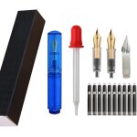 Ershi - majohn wancai mini stylo plume de voyage en iridium a pointe fine avec 3 pointes de stylo, pipette ... Ershi - majohn wancai mini stylo plume de voyage en iridium a pointe fine avec 3 pointes de stylo, pipette ...