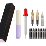 Ershi - majohn wancai mini stylo plume de voyage en iridium a pointe fine avec 3 pointes de stylo, pipette ... Ershi - majohn wancai mini stylo plume de voyage en iridium a pointe fine avec 3 pointes de stylo, pipette ...