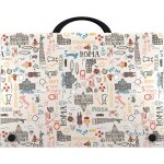 Ershi - mallette scolaire avec poigne fabrique en plastique collection de papeterie epluche, rome 24, ...