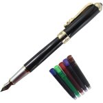 Ershi - nacre stylo plume blanc dragon d'or rubis plus noble ?il avec pousse en style convertisseur ...