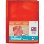 Ershi - oxford 10 pochettes plastiques coins a4, haute rsistance 15 / 100e, finition lisse, couleur ...