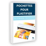 Ershi - raylu paper - lot de 100 pochettes de plastification transparentes a finition brillante, feuilles ...